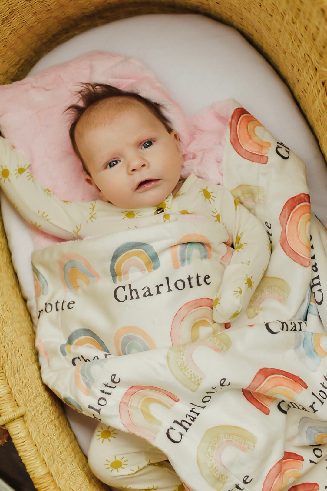 Rainbow Neutral Baby Deluxe Blanket