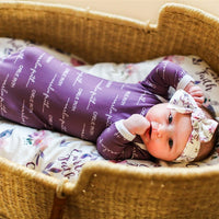 Camden Plum Perfect Knotted Baby Gown