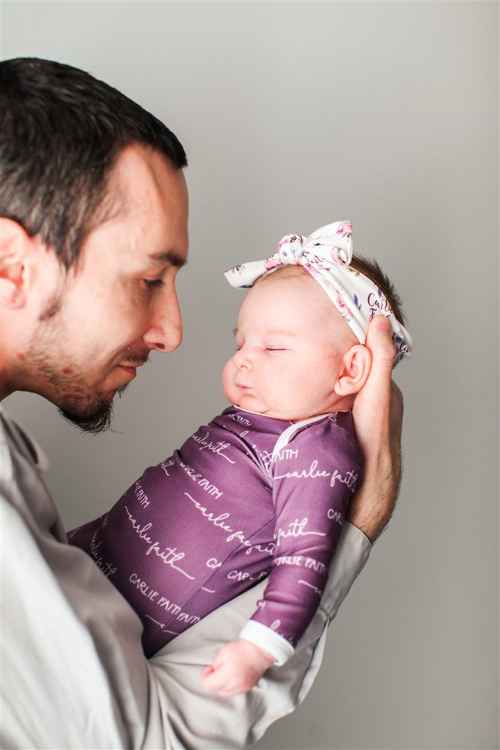 Camden Plum Perfect Knotted Baby Gown
