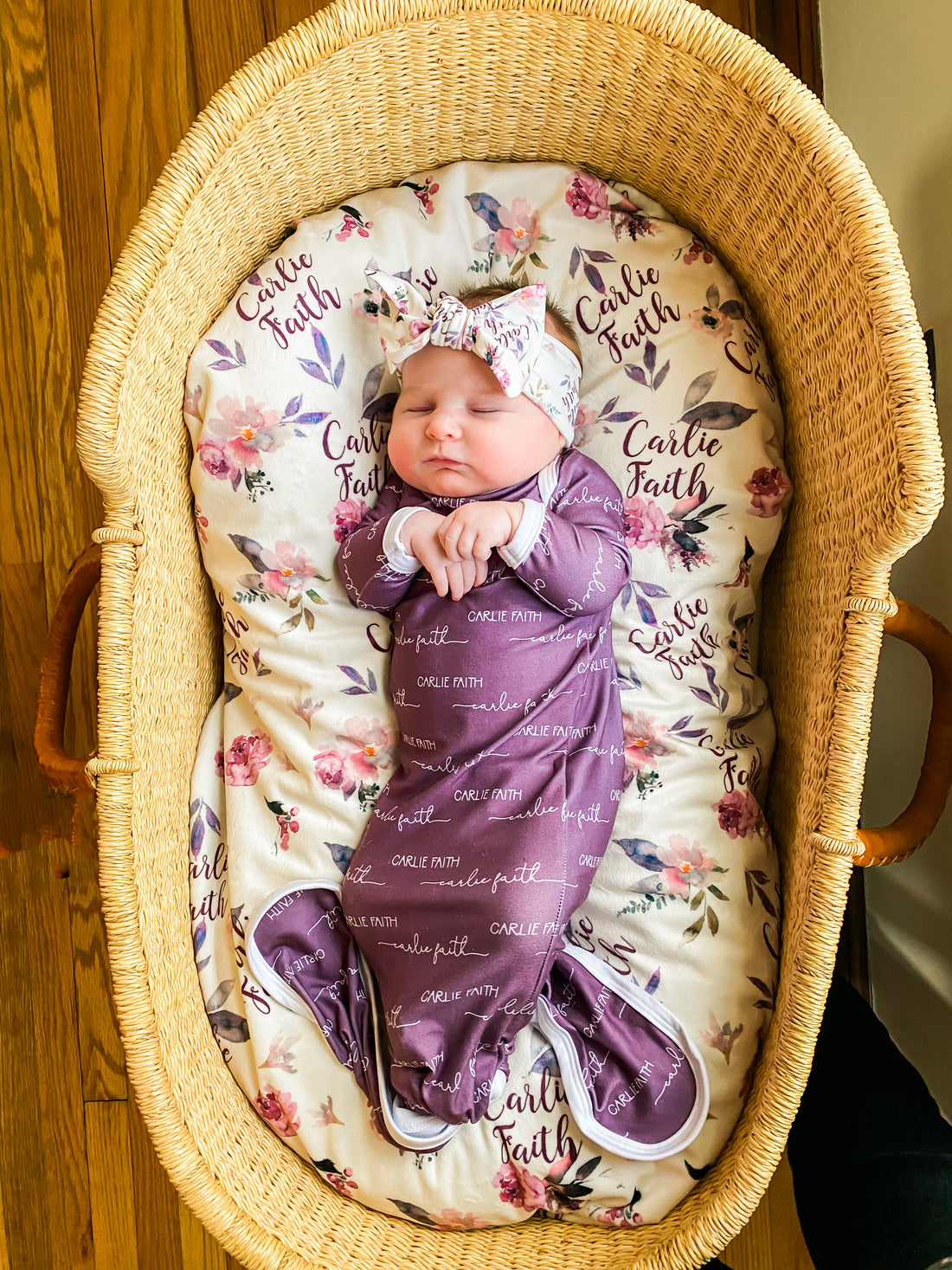 Camden Plum Perfect Knotted Baby Gown