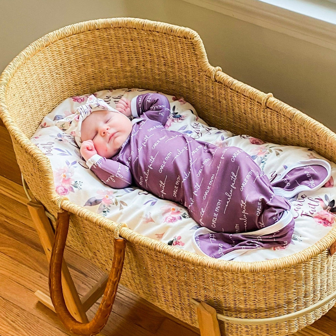 Camden Plum Perfect Knotted Baby Gown