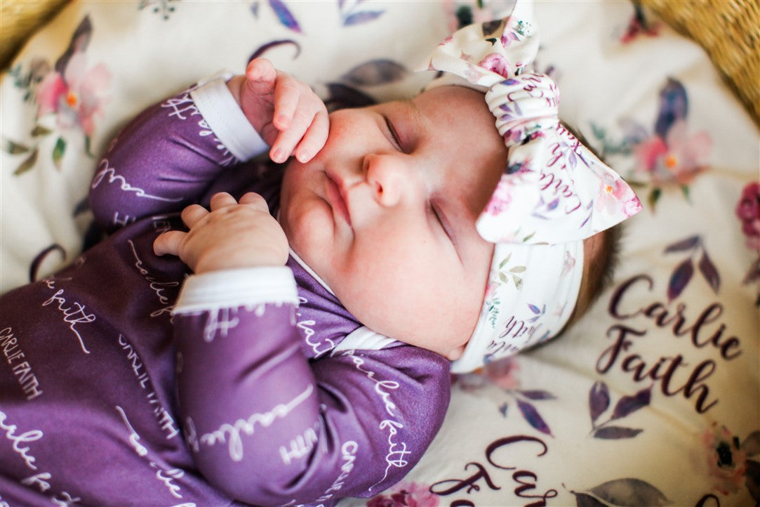 Camden Plum Perfect Knotted Baby Gown