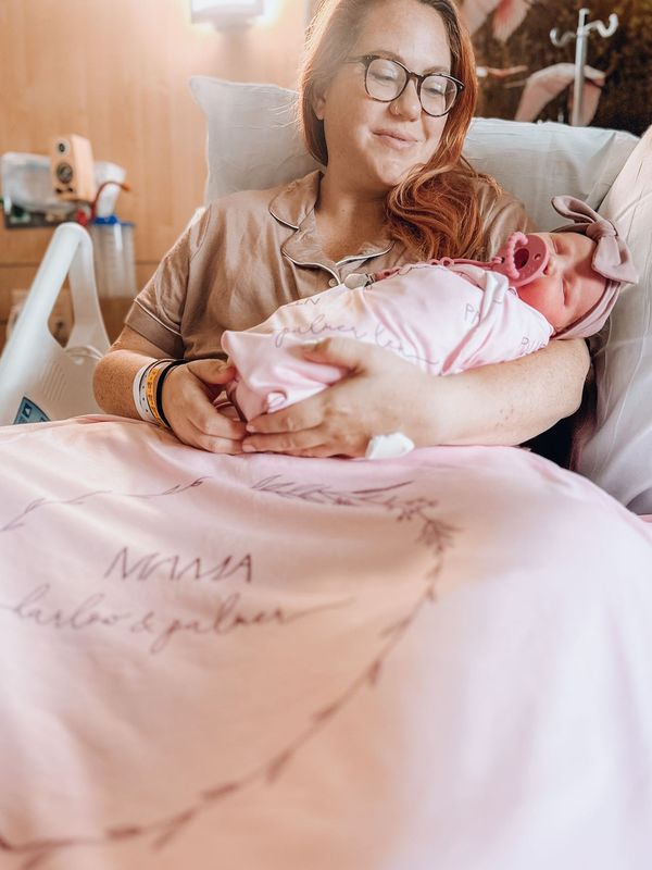 Camden Pale Pink Mommy Blanket