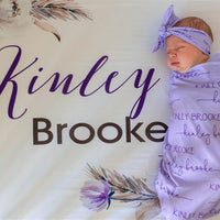 Crystal Jean Lavendar  Personalized Custom Crib Sheet