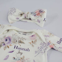 Crystal Jean Floral Knotted Baby Gown