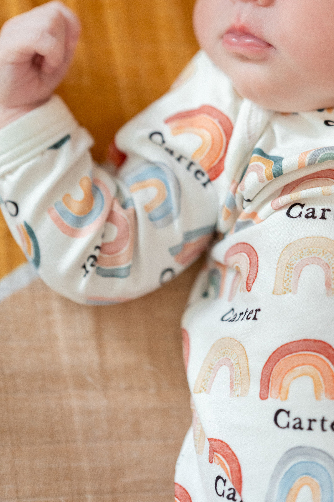 Rainbow Neutral Knotted Baby Gown