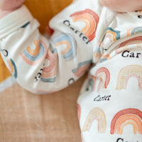 Rainbow Neutral Knotted Baby Gown