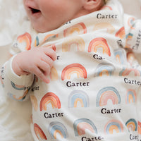 Rainbow Neutral Knotted Baby Gown