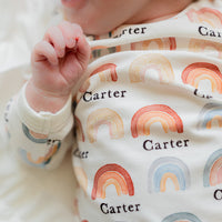 Rainbow Neutral Knotted Baby Gown