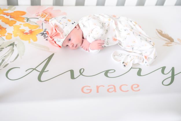 Sidney Alexandra Personalized Custom  Crib Sheet