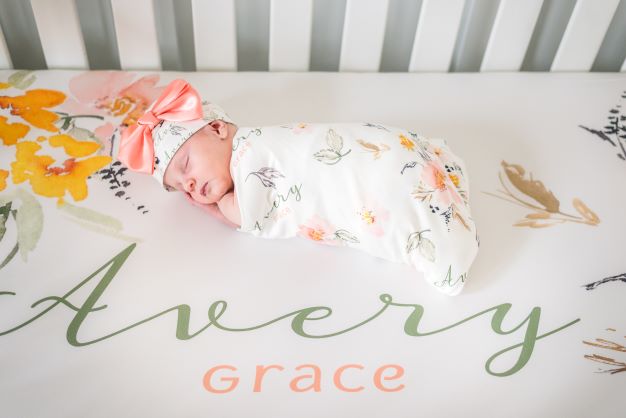 Sidney Alexandra Personalized Custom  Crib Sheet