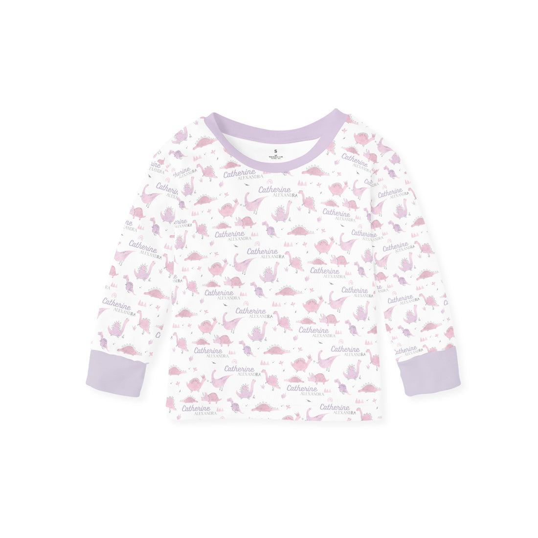 Pink Dinos Pajamas  - Short or Long Sleeve (3 months to kids 14)