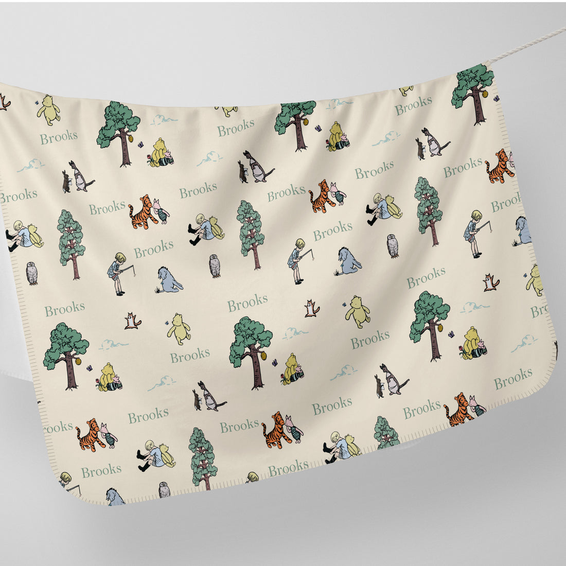 Winnie The Pooh Swaddle Blankets For Boy On a Line