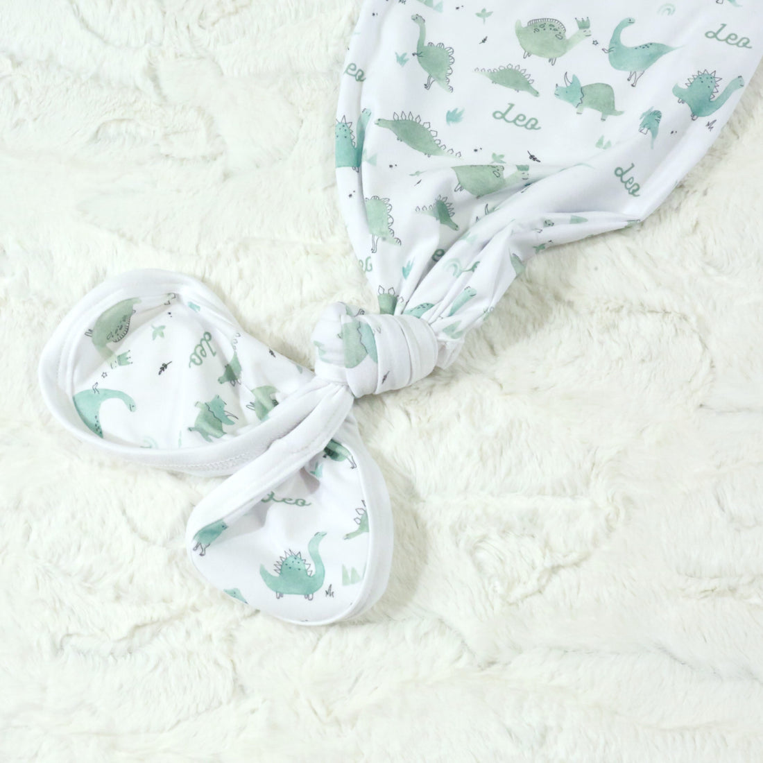 Dino Baby Knotted Gown - BOY