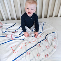 Minky Deluxe Baseball Throw Blanket for Kids - Cozy, Soft Sports Theme Bedding | Perfect for Little Fans"