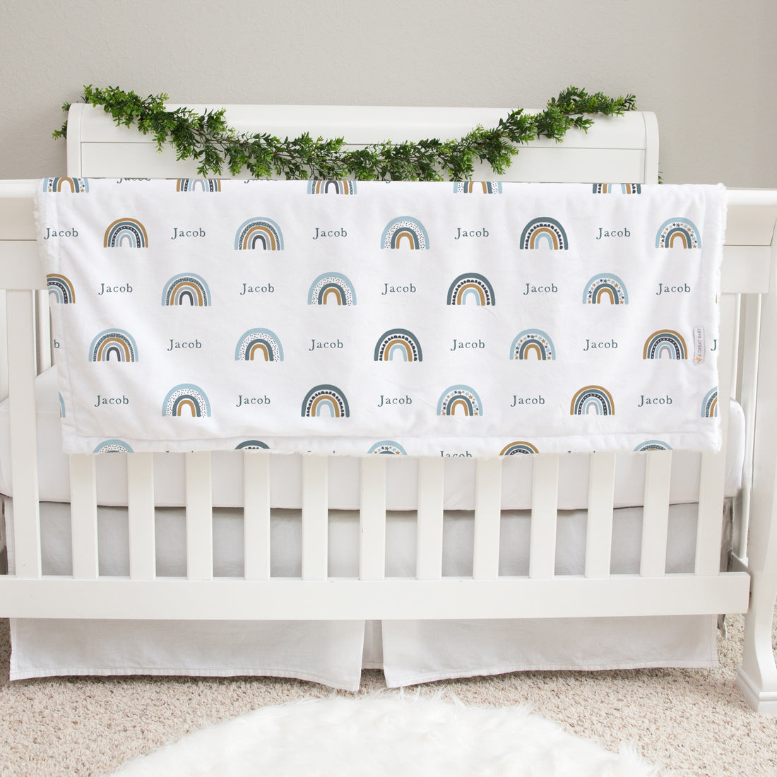 Blue Rainbows Baby Deluxe Blanket