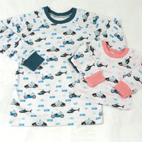 Police Hero Pajamas (Boy or Girl Option) - Short or Long Sleeve (3 months to kids 14)