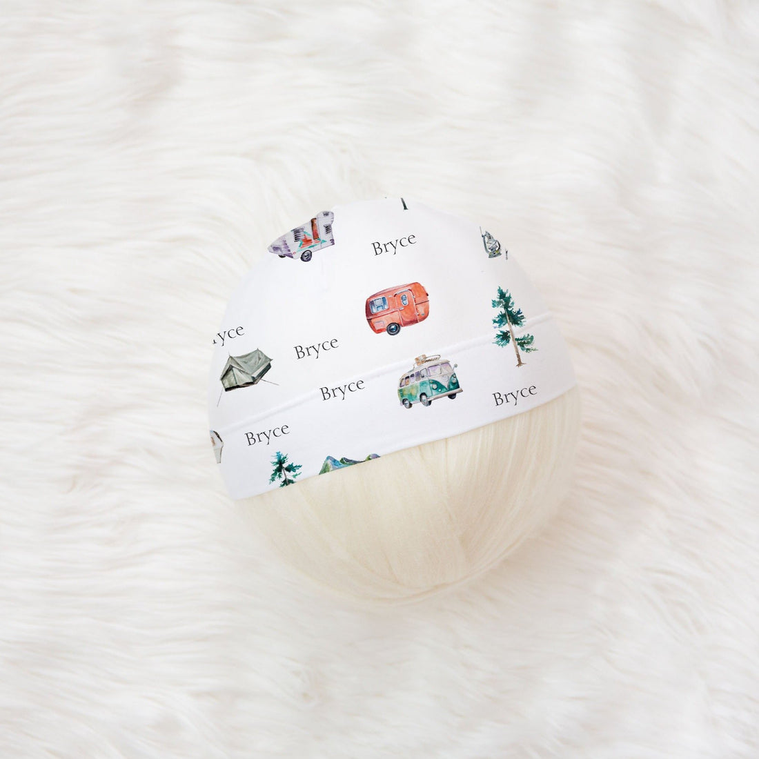 personalized camping hat for baby boy