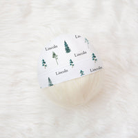 baby boy hat with pine trees. personalized infant hat