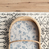 Colleen Floral Blue Bassinet Sheet