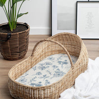 Colleen Floral Blue Bassinet Sheet