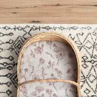 Colleen Floral Mauve Bassinet Sheet