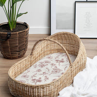 Colleen Floral Mauve Bassinet Sheet