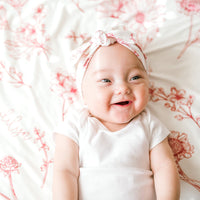 Keepsake Blankie – Personalized Floral Baby Blanket With Satin Trim Swaddle