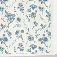 Colleen Blue Floral Knotted Baby Gown