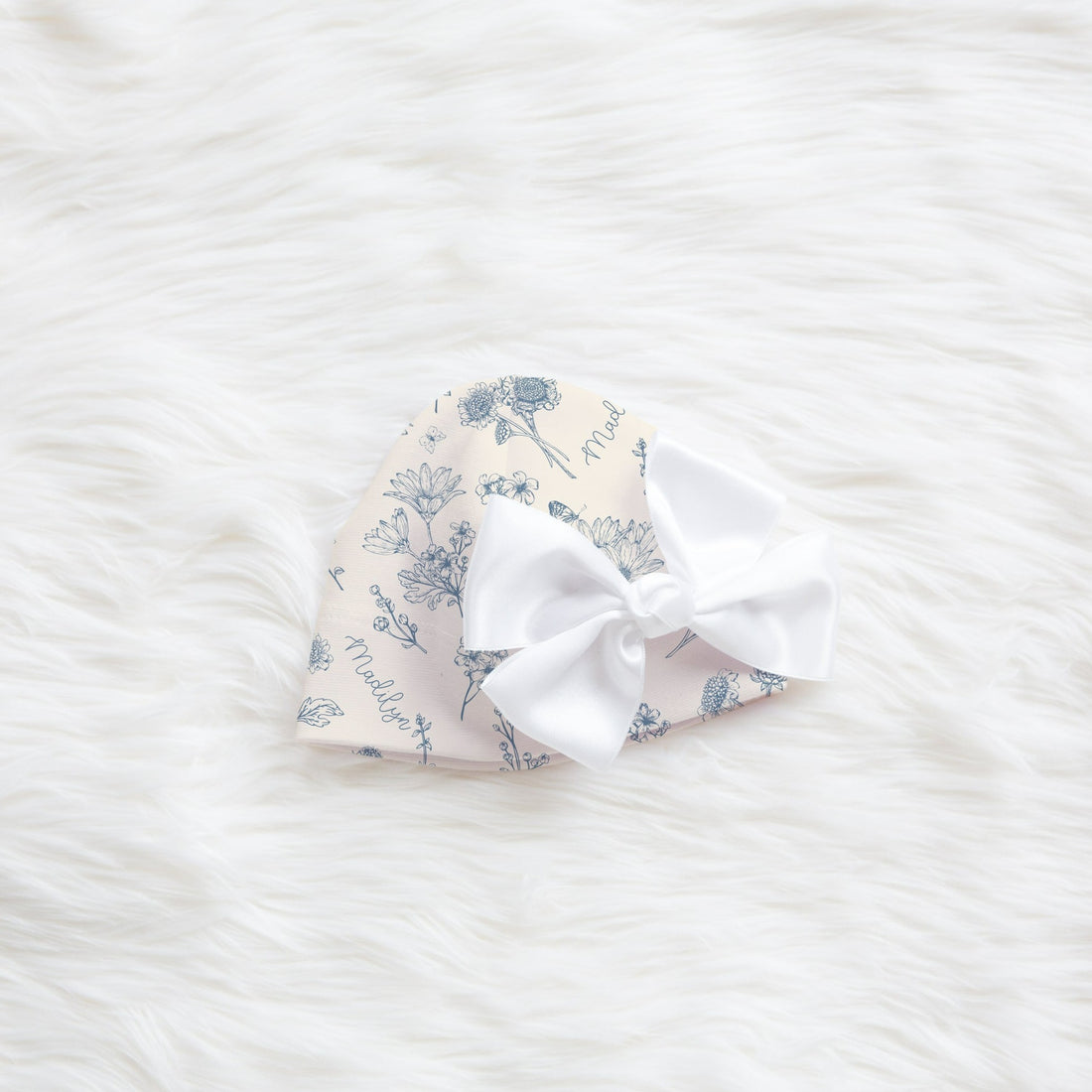 Colleen Blue Floral Knotted Baby Gown