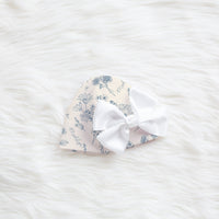 Colleen Blue Floral Knotted Baby Gown