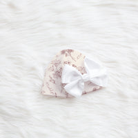 Colleen Mauve Floral Knotted Baby Gown