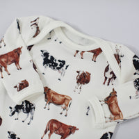 Cow Knotted Baby Gown