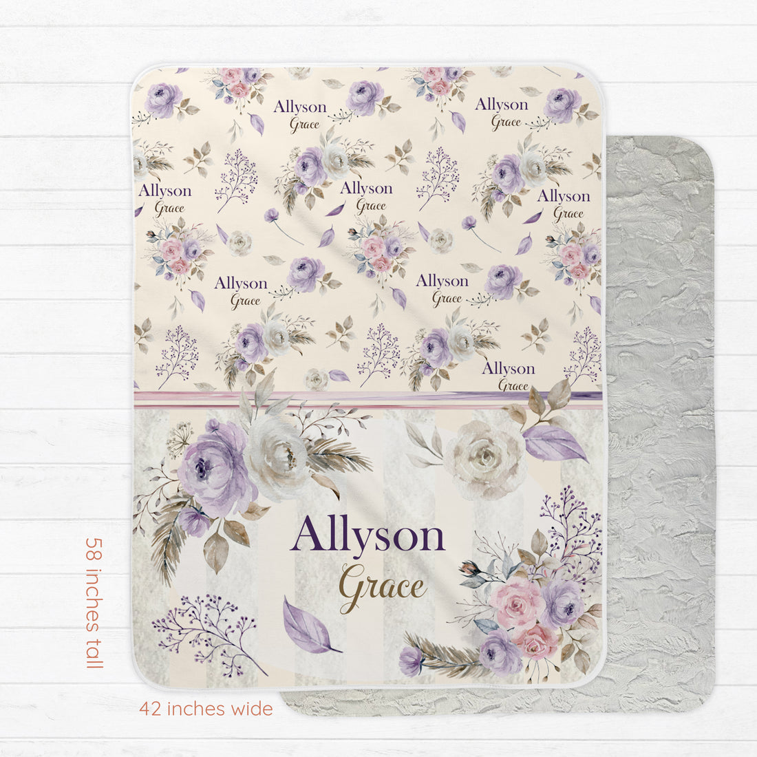 Lavender Minky Throw – Deluxe Plush Blanket for Girls | Cozy Kids Snuggle