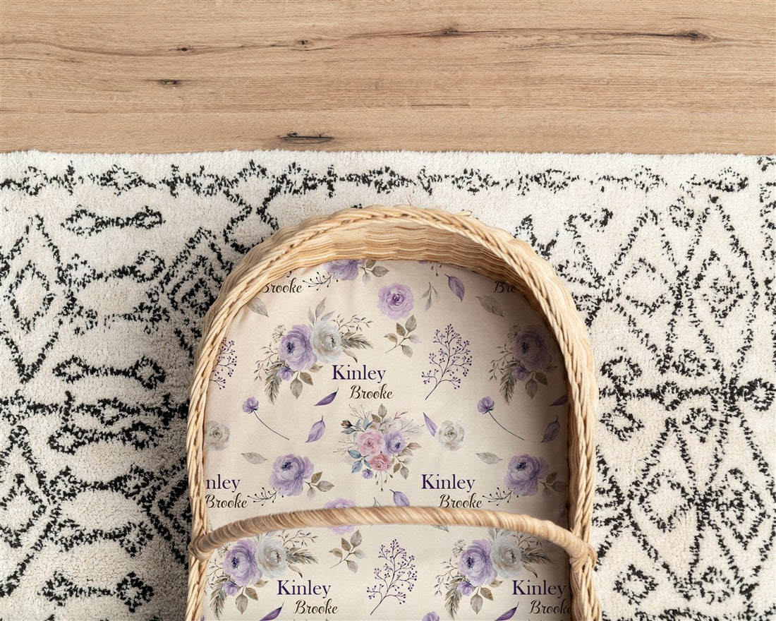 Crystal Jean Lavender Bassinet Sheet
