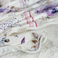 Mom Blanket - Personalized Purple Floral  Double Layer Cozy Throw for Moms