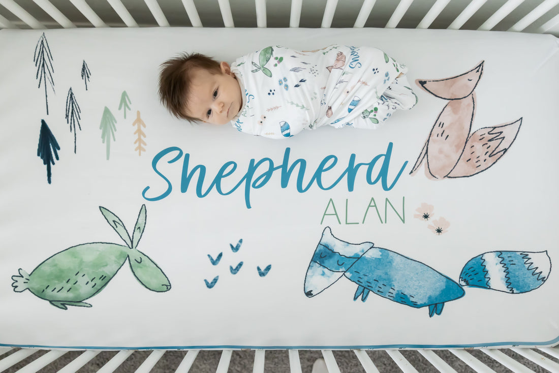 Forest PlayPersonalized Custom Crib Sheet