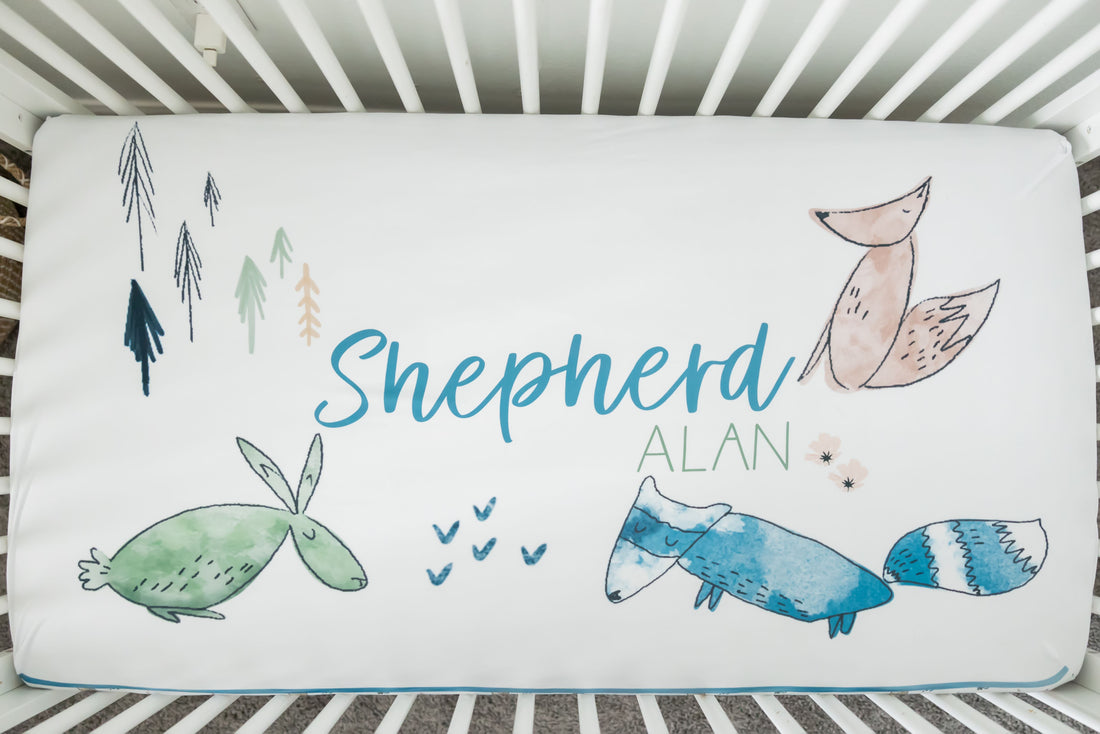 Forest PlayPersonalized Custom Crib Sheet