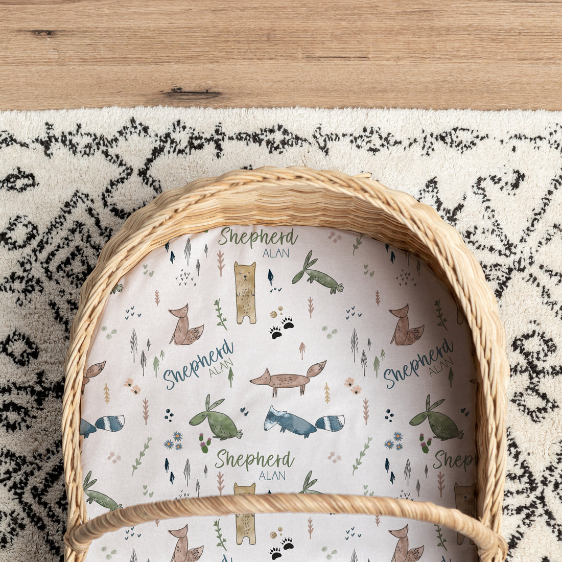 Forest Play Bassinet Sheet