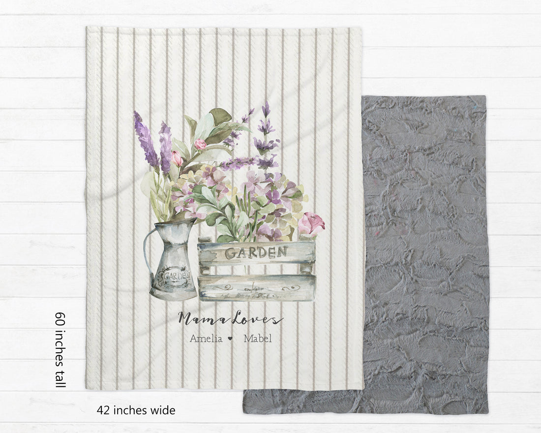 French Country Blanket - Personalized Mom Gift Cozy Throw | Double Layer, Machine Washable