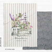 French Country Blanket - Personalized Mom Gift Cozy Throw | Double Layer, Machine Washable