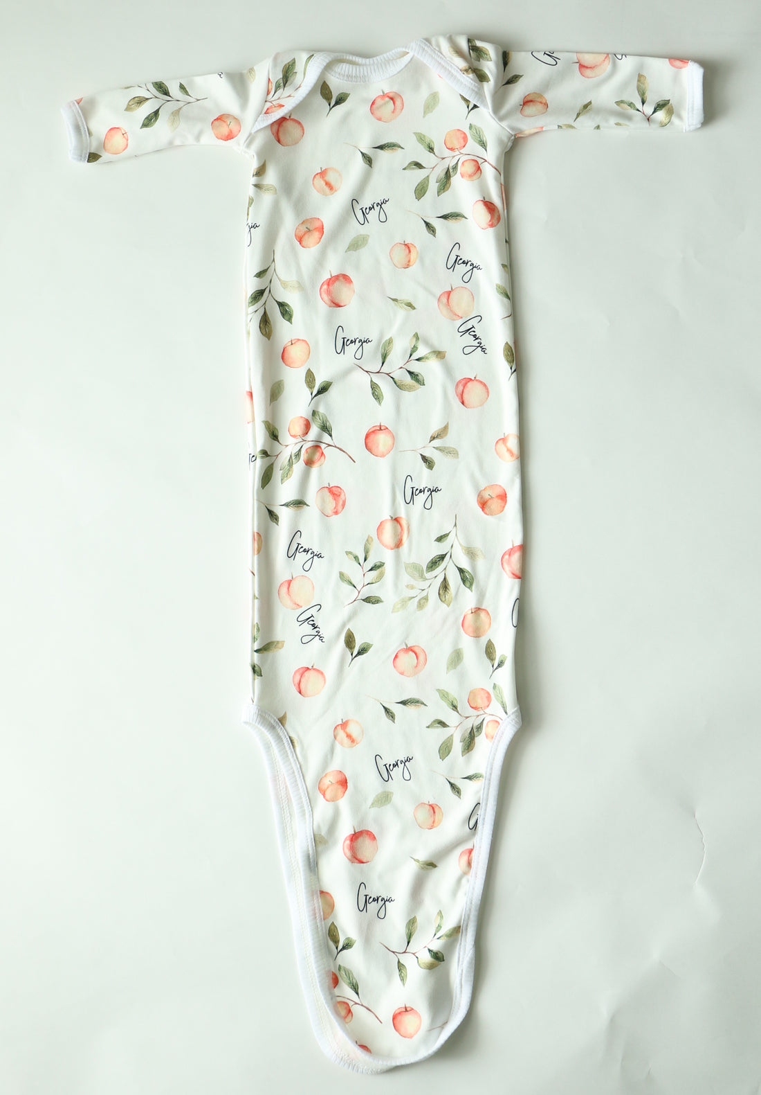 Georgia Peach Knotted Baby Gown