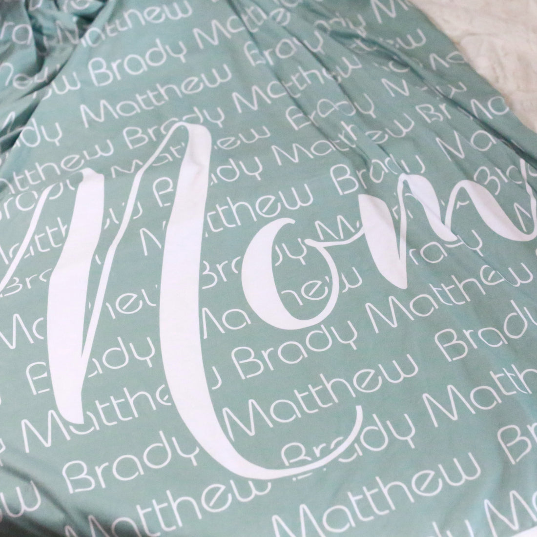 Personalized Mom Blanket – Custom Grandma Gift, Kids Name Cozy Family Throw