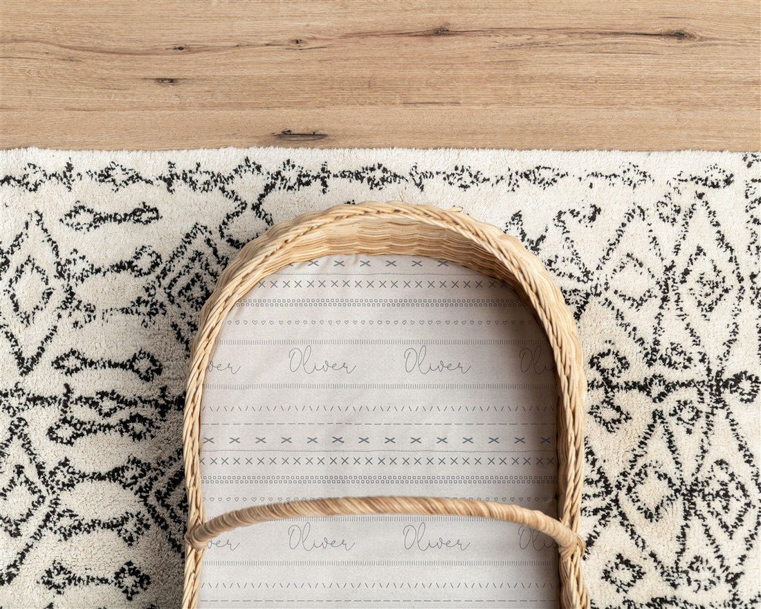 Gray Mudcloth Bassinet Sheet