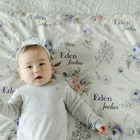 Crystal Jean Lavender Baby Deluxe Blanket