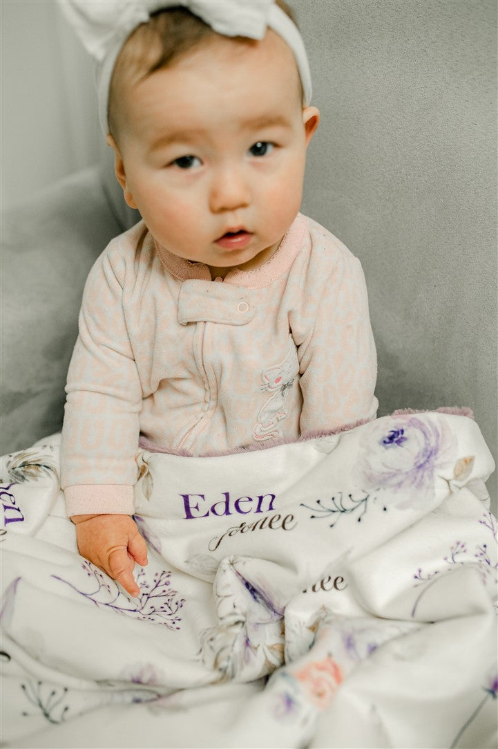 Crystal Jean Lavender Baby Deluxe Blanket