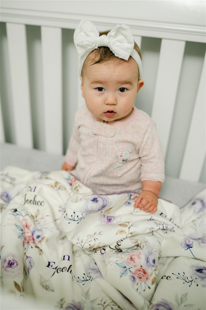 Crystal Jean Lavender Baby Deluxe Blanket