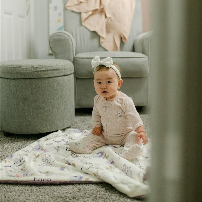 Crystal Jean Lavender Baby Deluxe Blanket