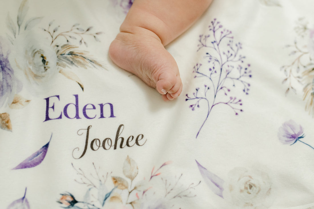 Crystal Jean Lavender Baby Deluxe Blanket