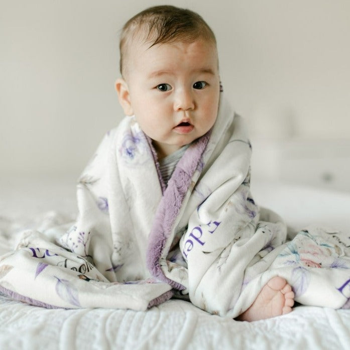 Crystal Jean Lavender Baby Deluxe Blanket